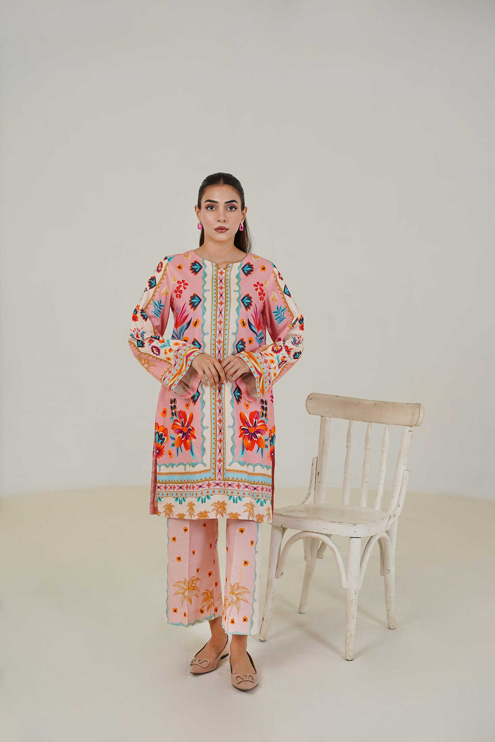 Lawn Co Ord Set D-2